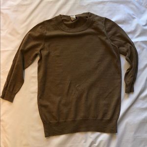 J. Crew quarter sleeved camel sweater
